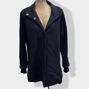 TESS Giberson Black Wool Cashmere‎ Coat 0